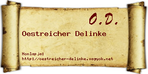 Oestreicher Delinke névjegykártya